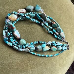 Silpada Turquoise and Crystal Necklace